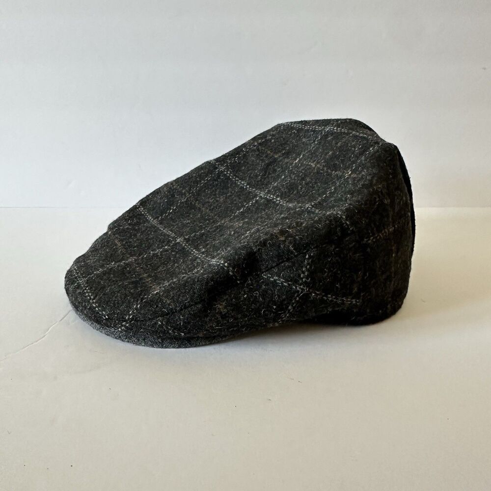 Stetson All American Gray Wool Blend Newsboy Paperboy Flat Cap Hat Small/Med